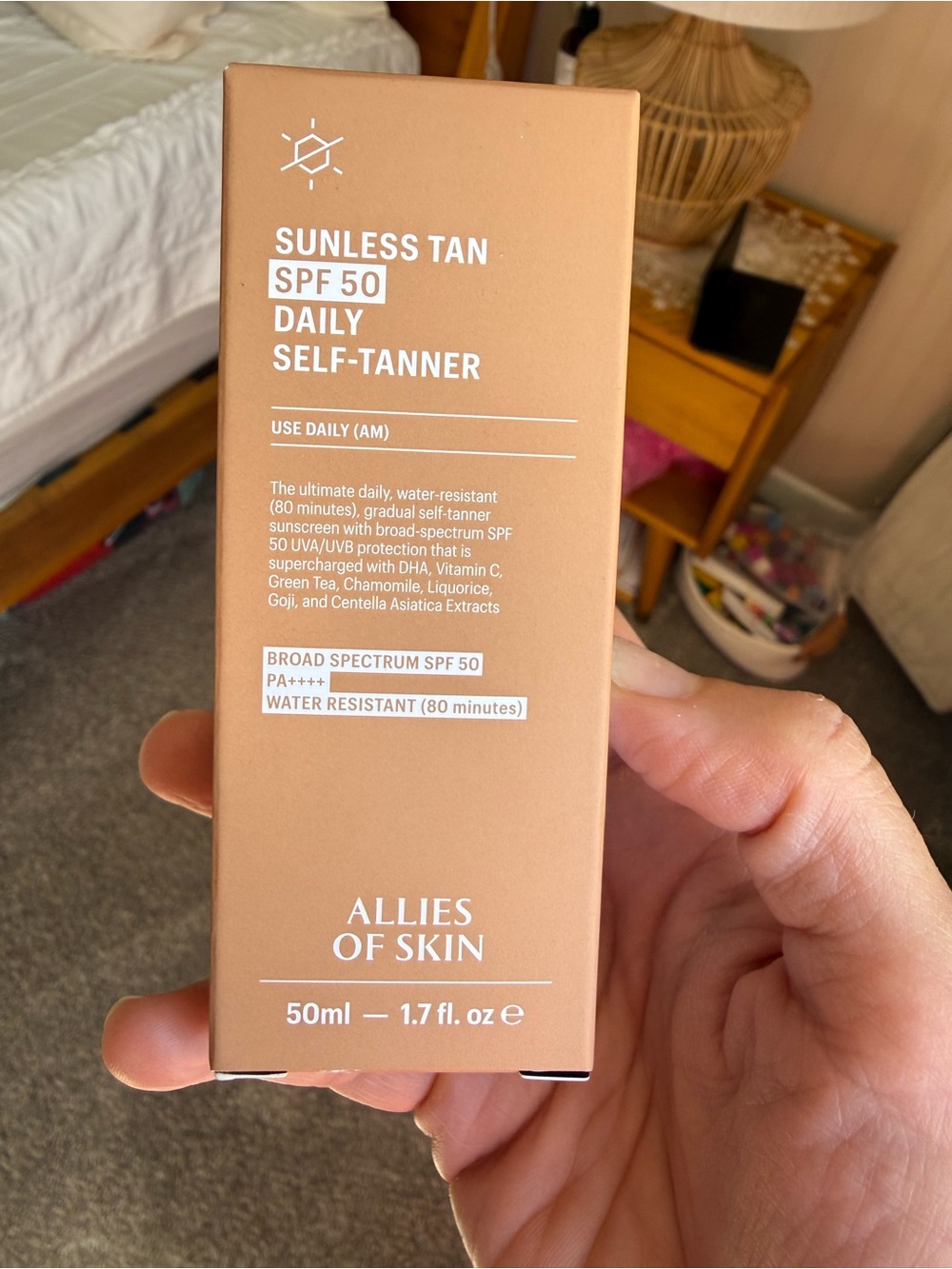 Allies of Skin Bronzy Sunless Tan SPF 50 Self-Tanner, unopened